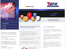Tablet Screenshot of bfk-kunststofftechnik.de